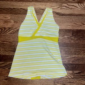 Lululemon women’s deep v athletic tank top yellow